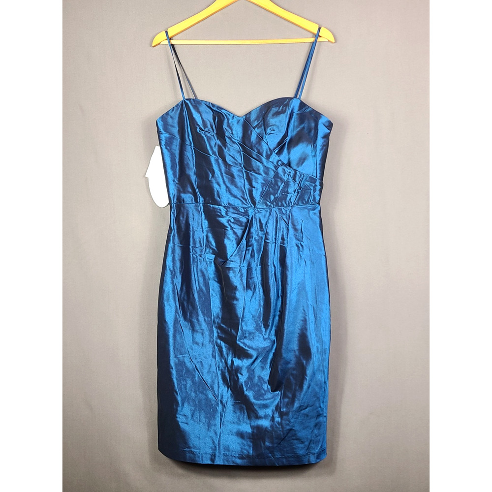 NWT Alfred Angelo 7191 Blue Moon Ruched Bridesmaid Dress Formal Cocktail Size 14